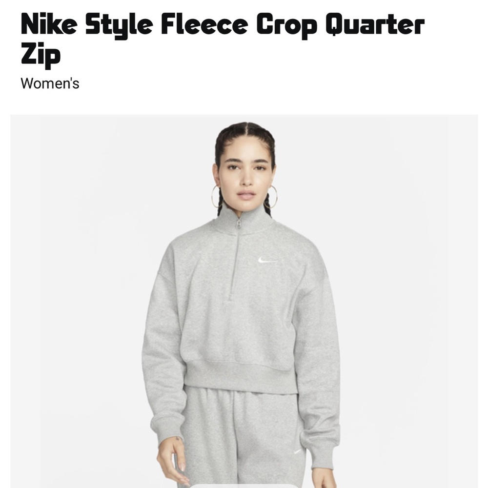 Nike Quarter Zip Crop